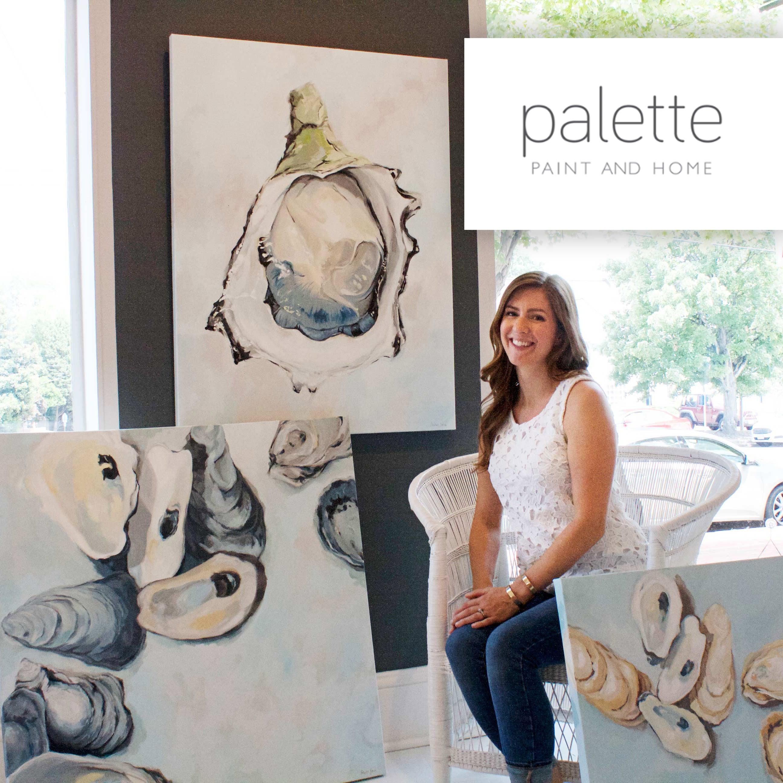 Now Showing at Palette Paint & Home in Richmond, Va, thru 9/30! - Stephie Jones Art