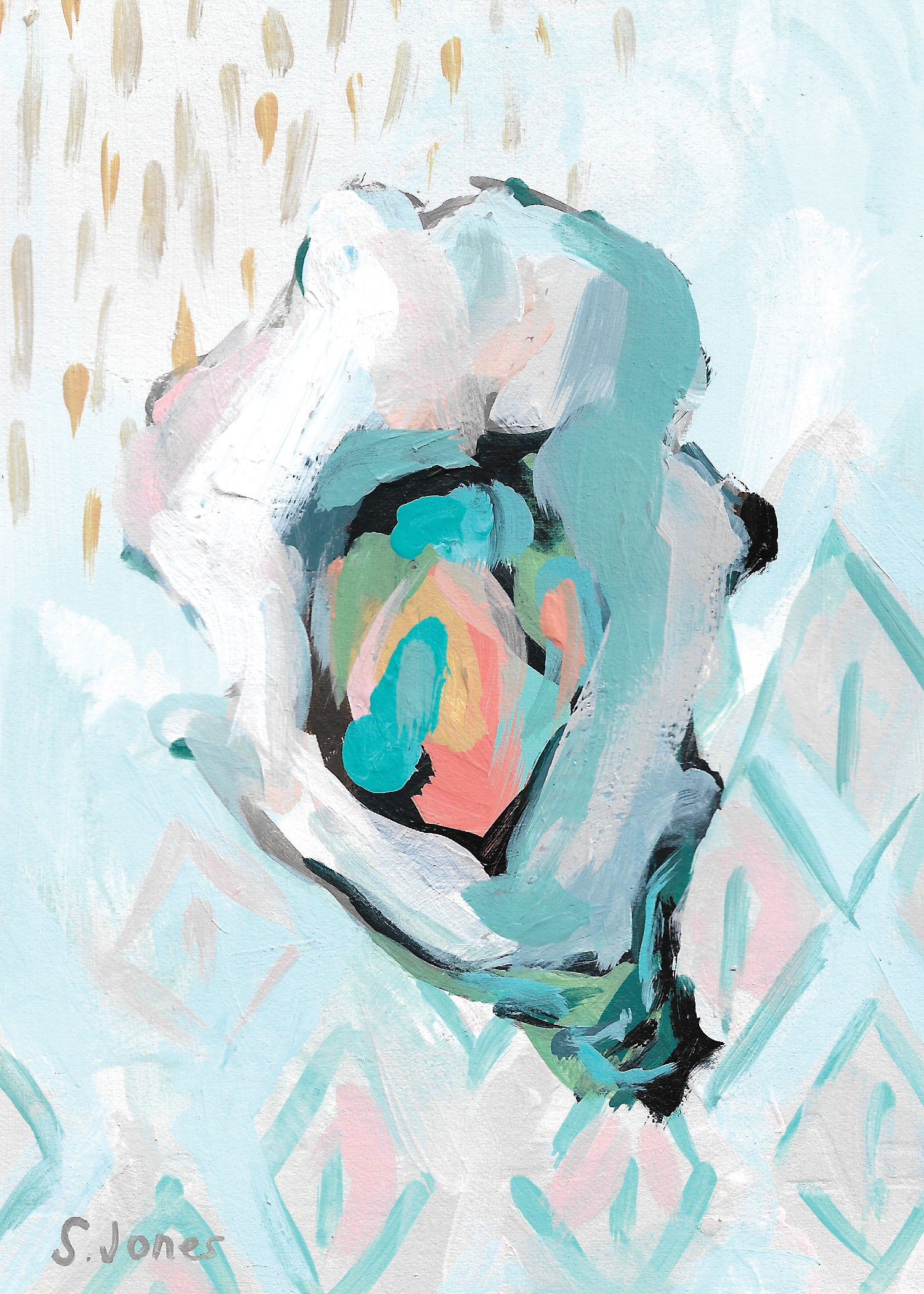 I Will Build A Castle, Original Painting painting by Virginia Beach Artist Stephie Jones