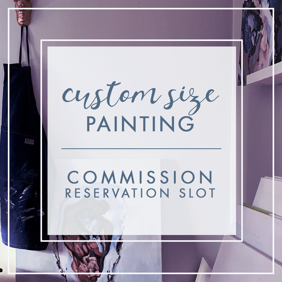 Custom Size Commission Reservation painting by Virginia Beach Artist Stephie Jones