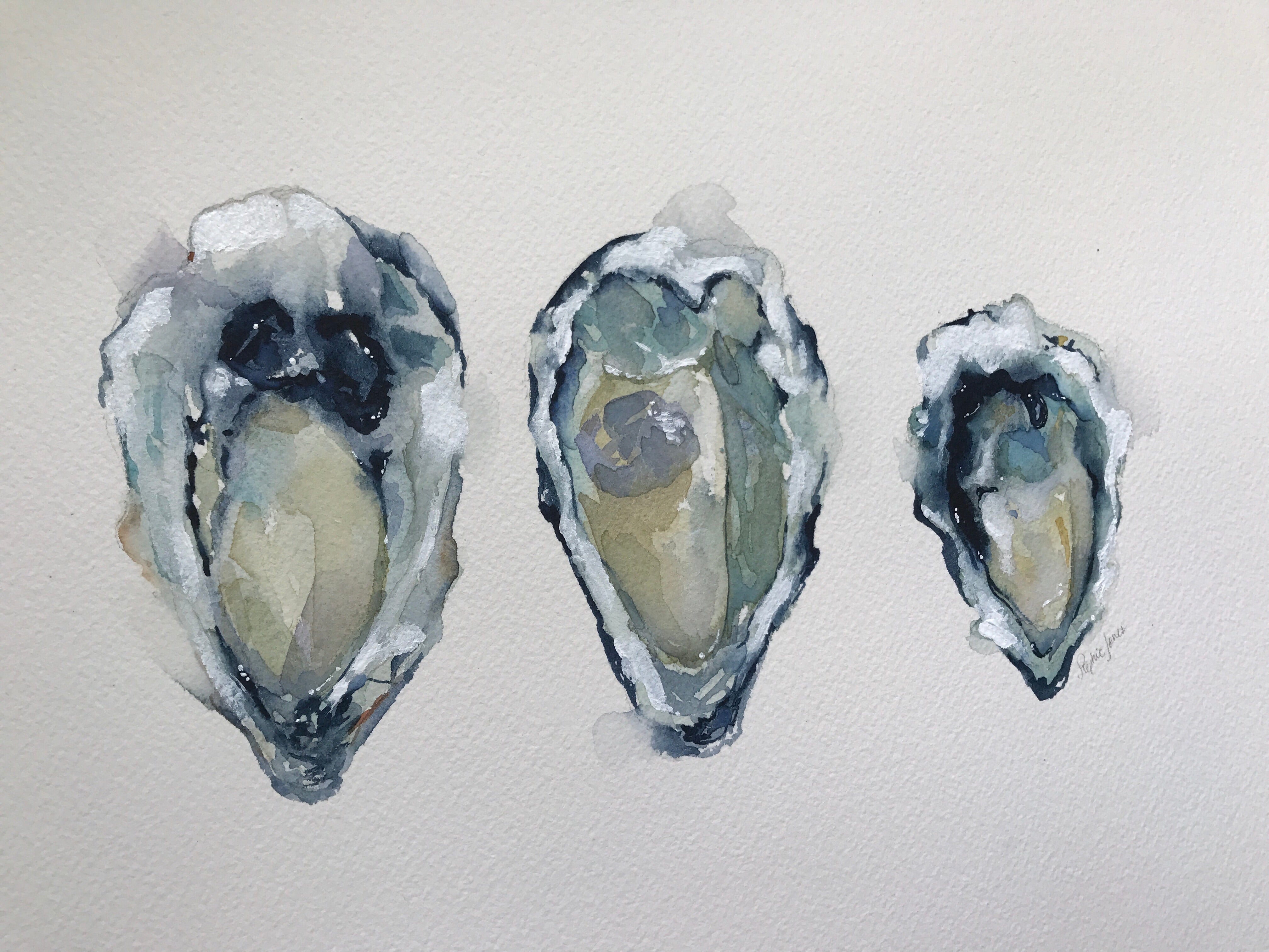 Three If By Sea, Original Painting painting by Virginia Beach Artist Stephie Jones