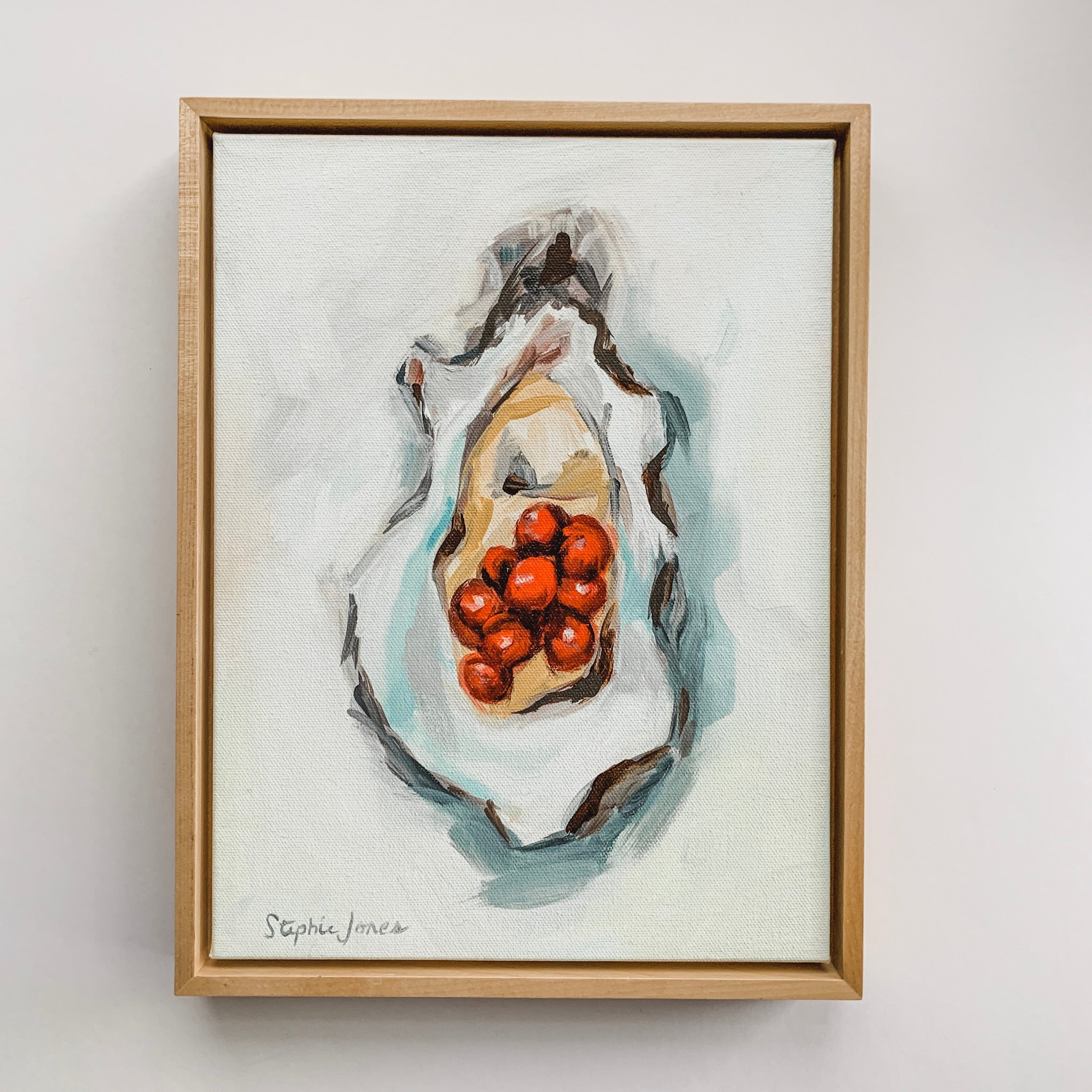 First Snowfall, Original Painting painting by Virginia Beach Artist Stephie Jones