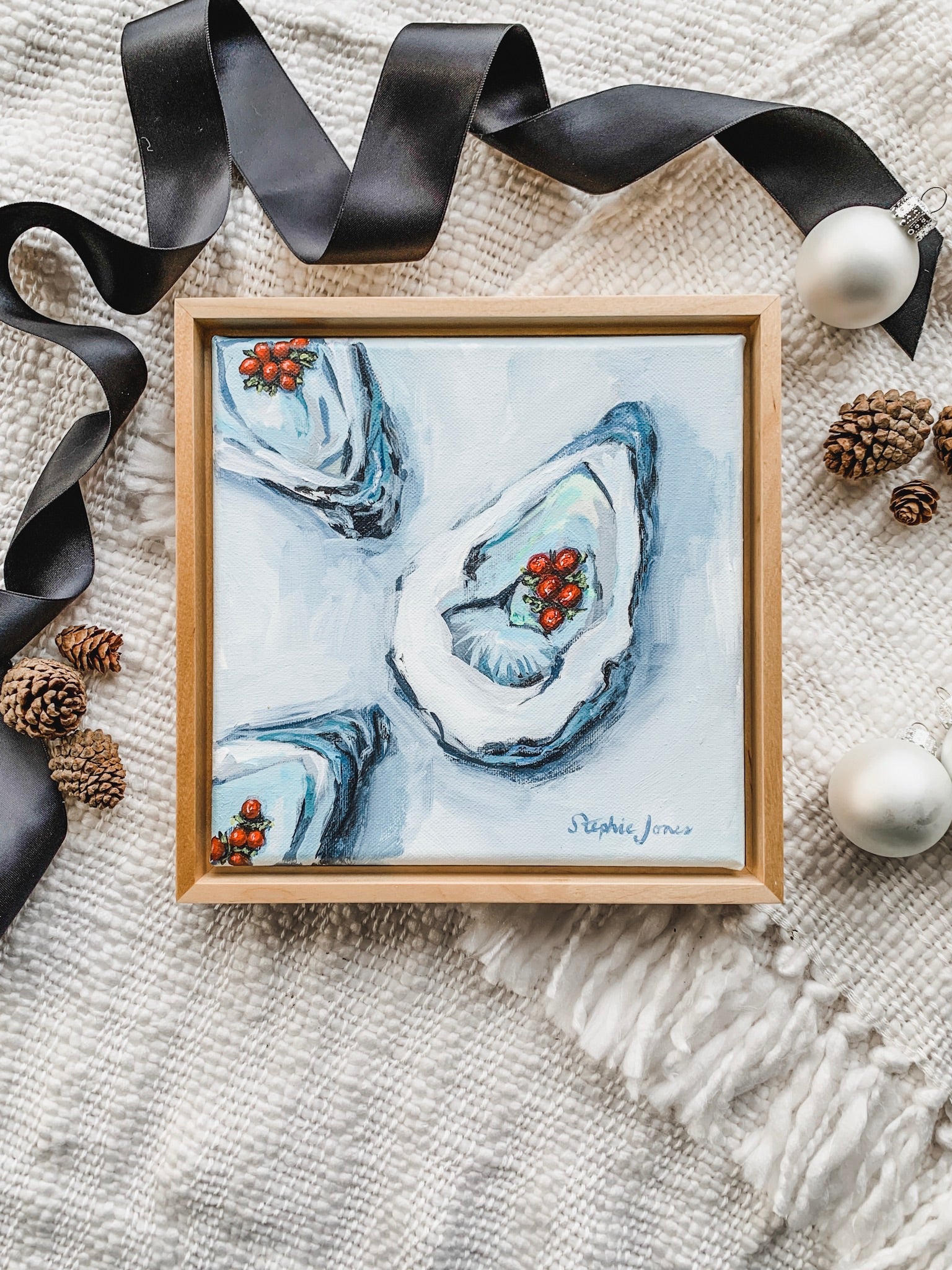 Lips Touching Lips, Original Painting painting by Virginia Beach Artist Stephie Jones