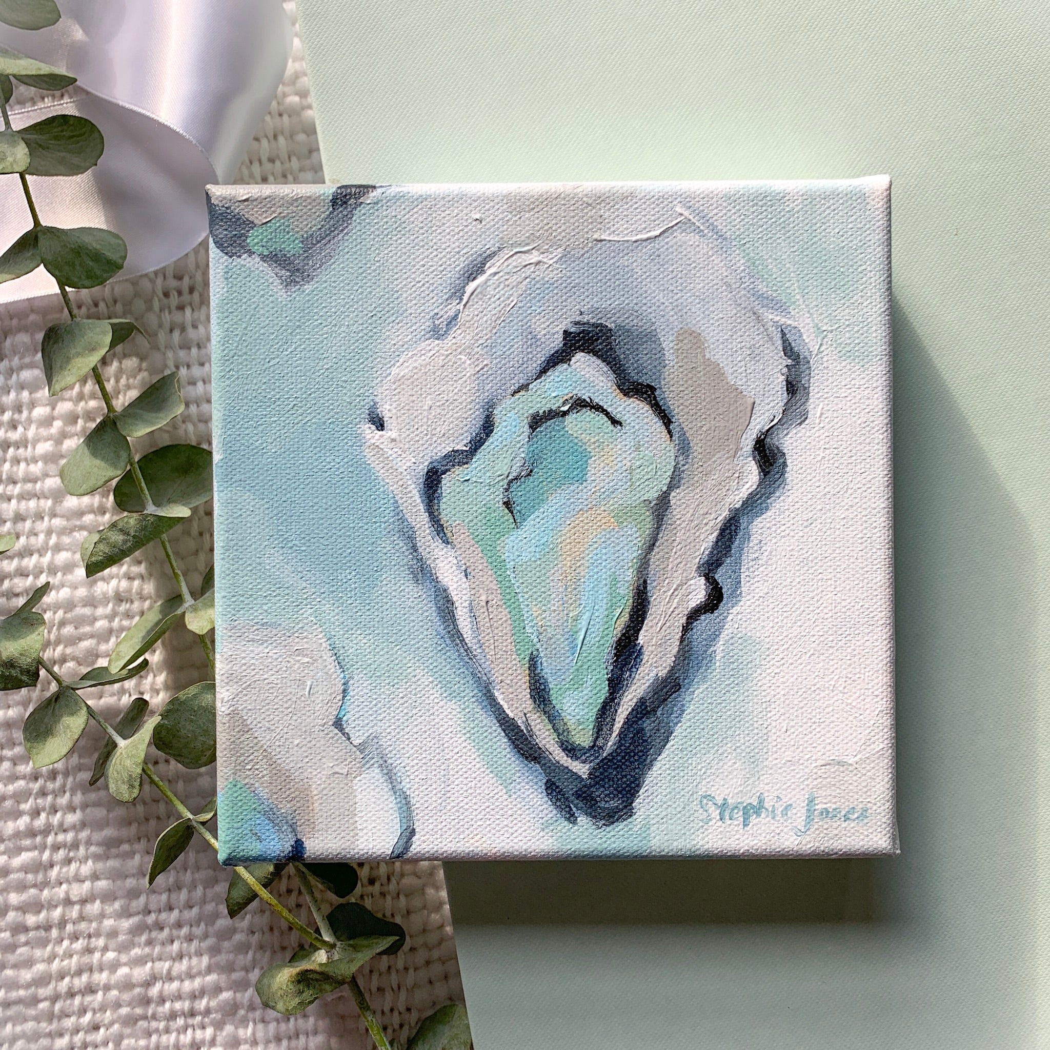 Blizzard Sprinkled, Original Painting painting by Virginia Beach Artist Stephie Jones