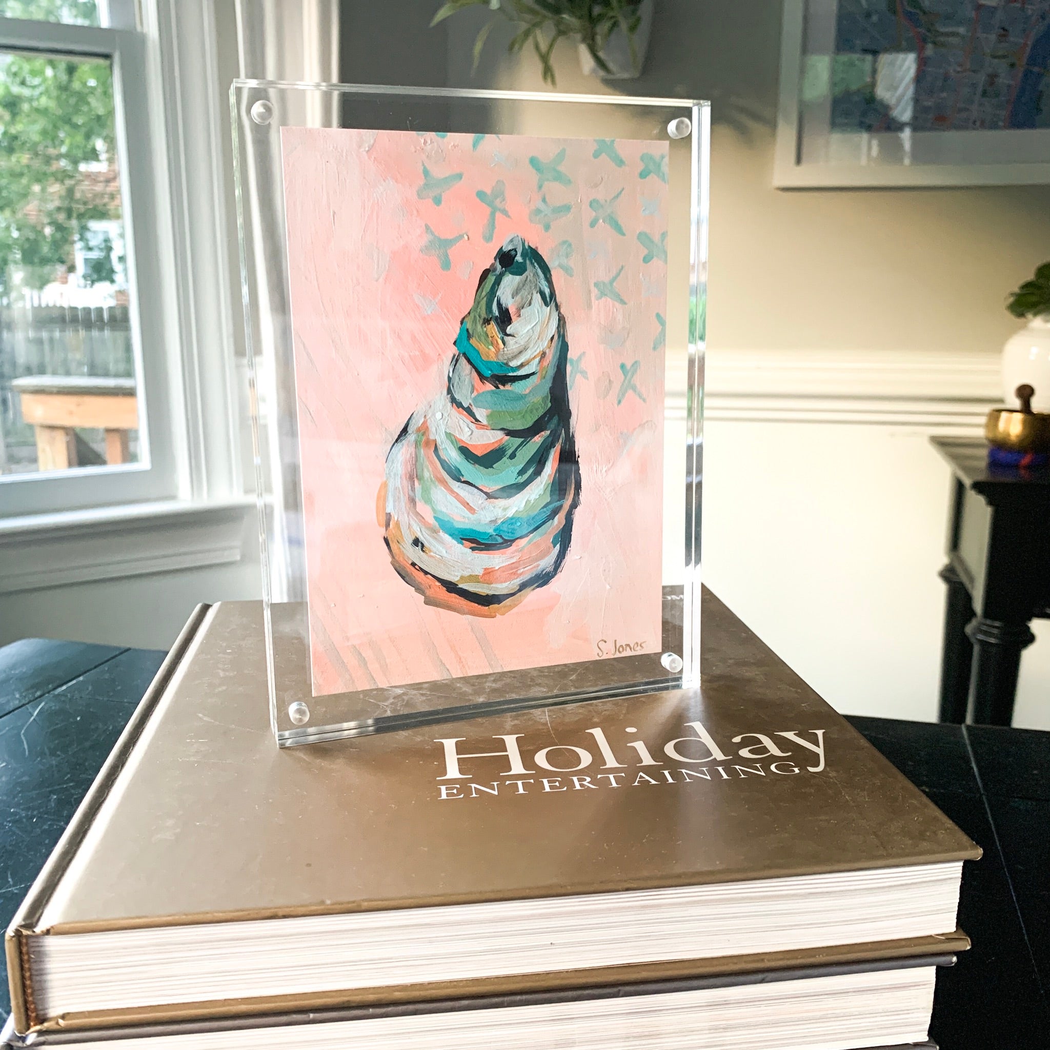 Let Go The Stone, Original Painting painting by Virginia Beach Artist Stephie Jones