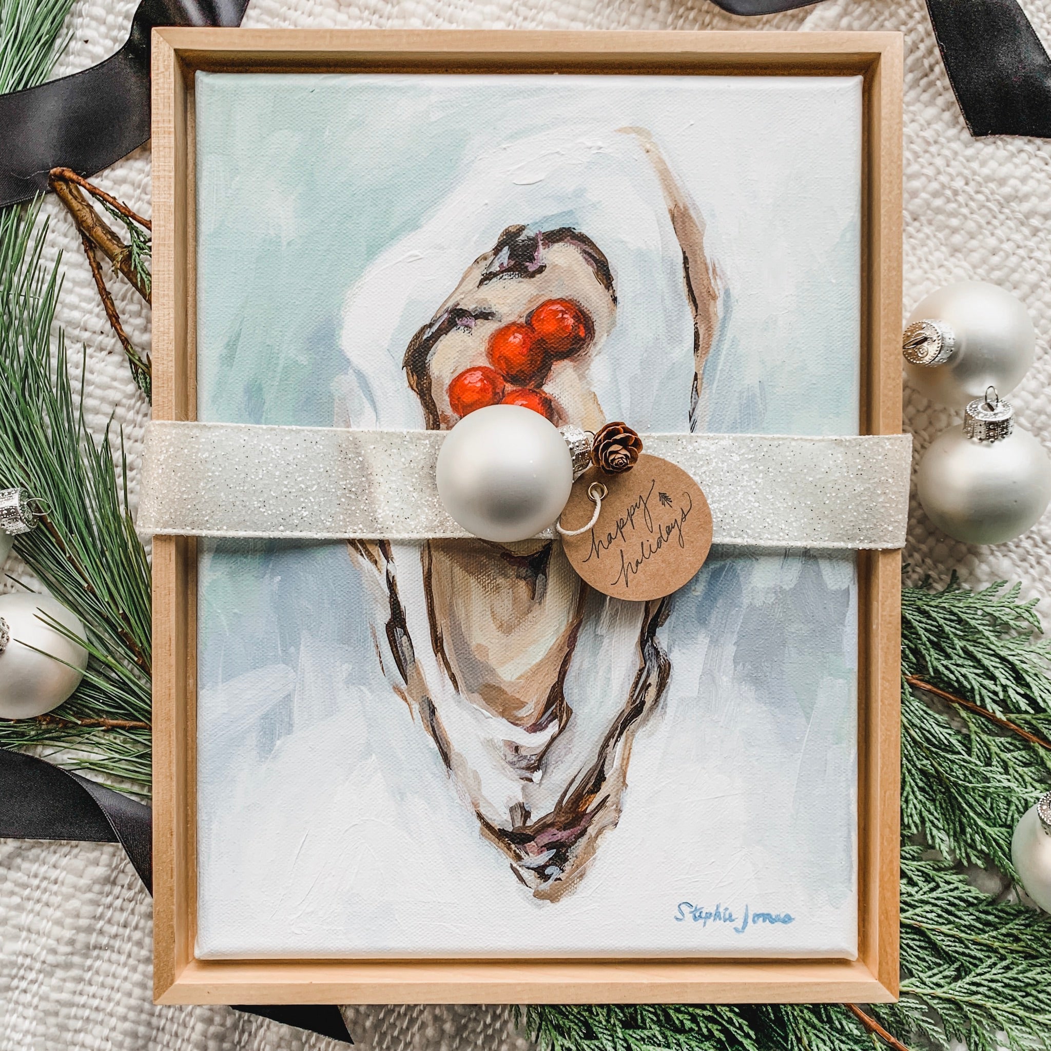 Snow Day, Original Painting painting by Virginia Beach Artist Stephie Jones