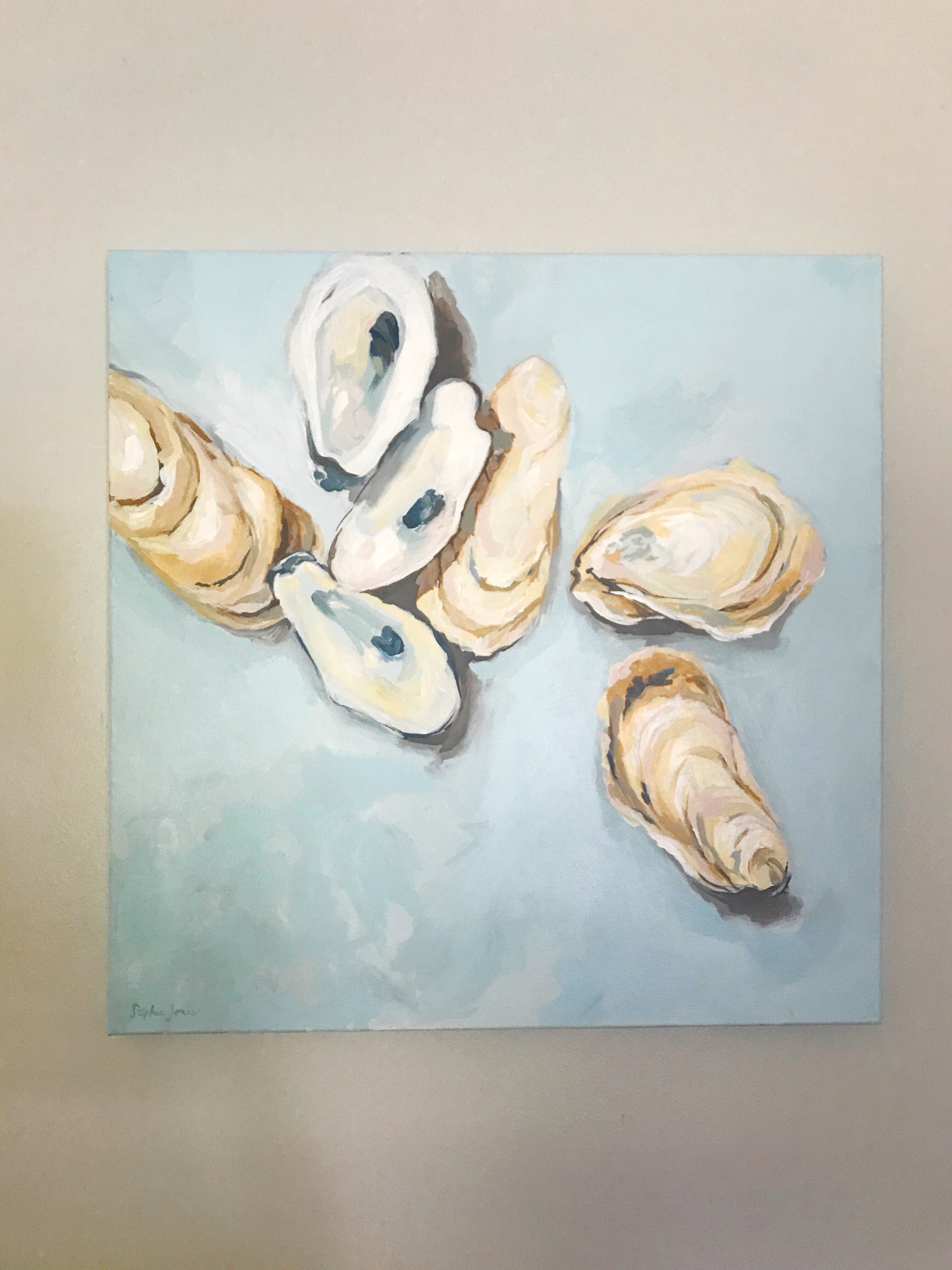 Bonhour, Original Painting painting by Virginia Beach Artist Stephie Jones