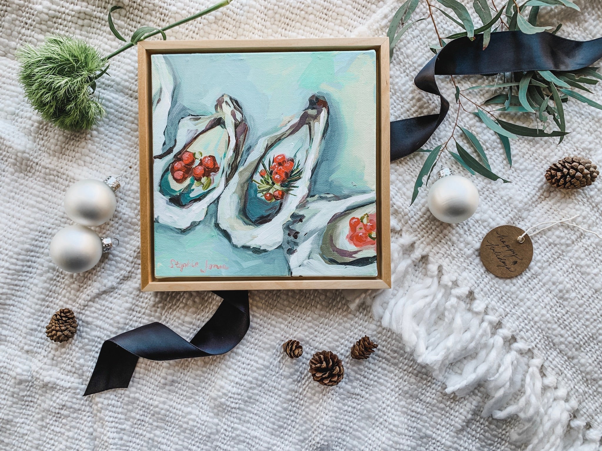 The Cold Sky Shone, Original Painting painting by Virginia Beach Artist Stephie Jones