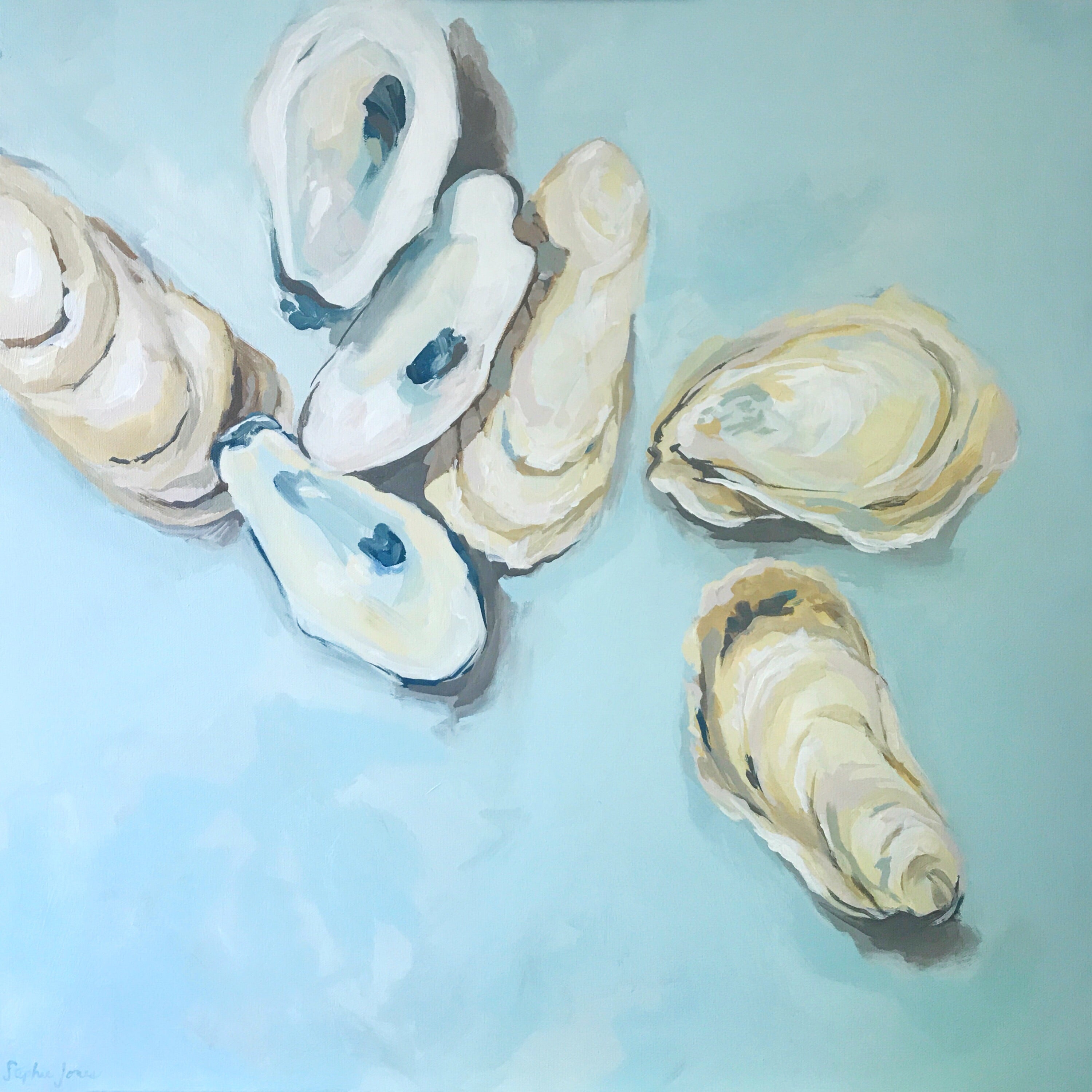 Bonhour, Original Painting painting by Virginia Beach Artist Stephie Jones