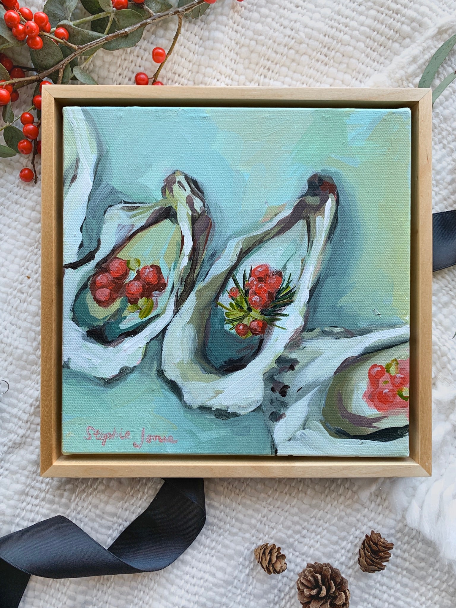 The Cold Sky Shone, Original Painting painting by Virginia Beach Artist Stephie Jones
