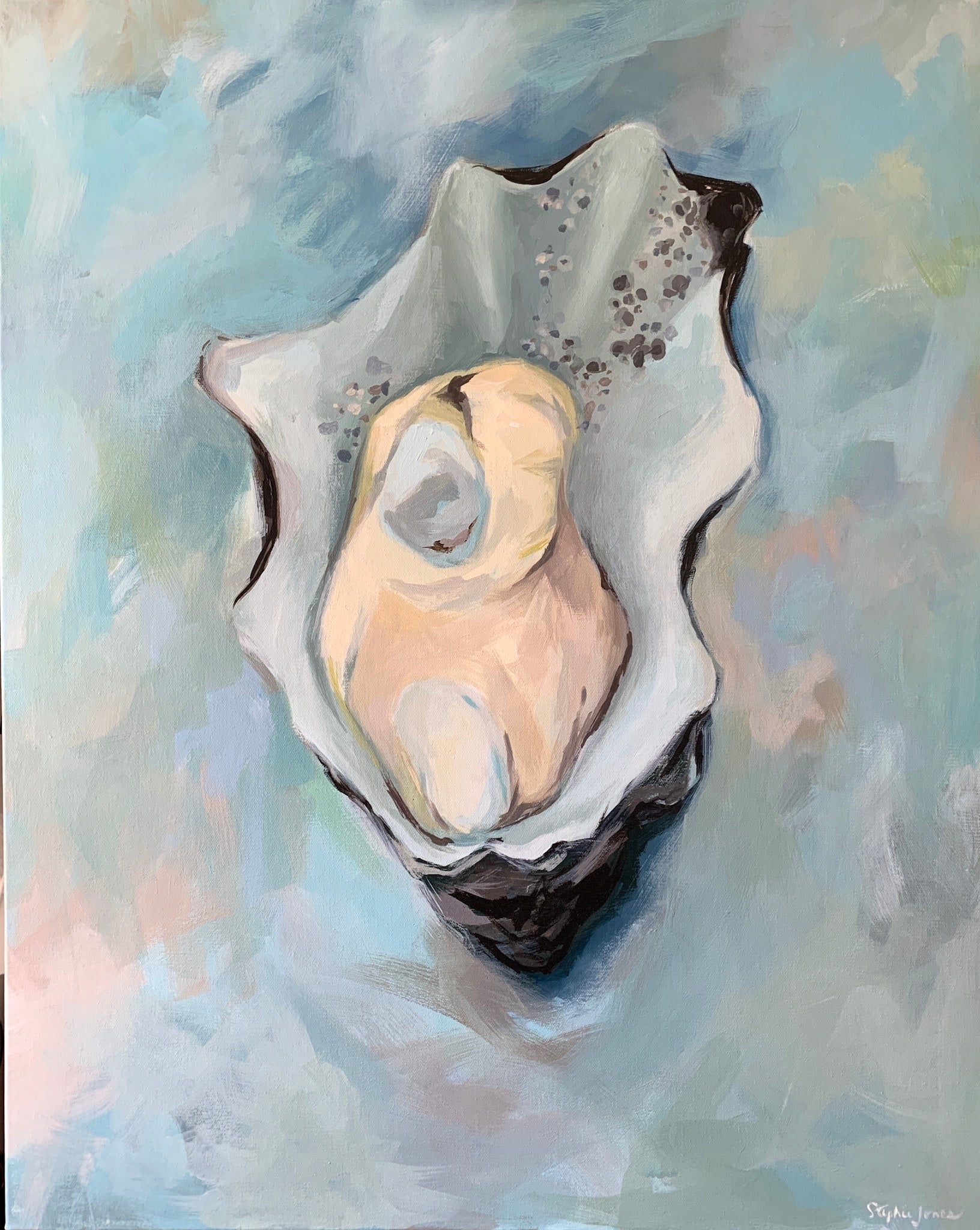 Wash Over Me, Original Painting painting by Virginia Beach Artist Stephie Jones