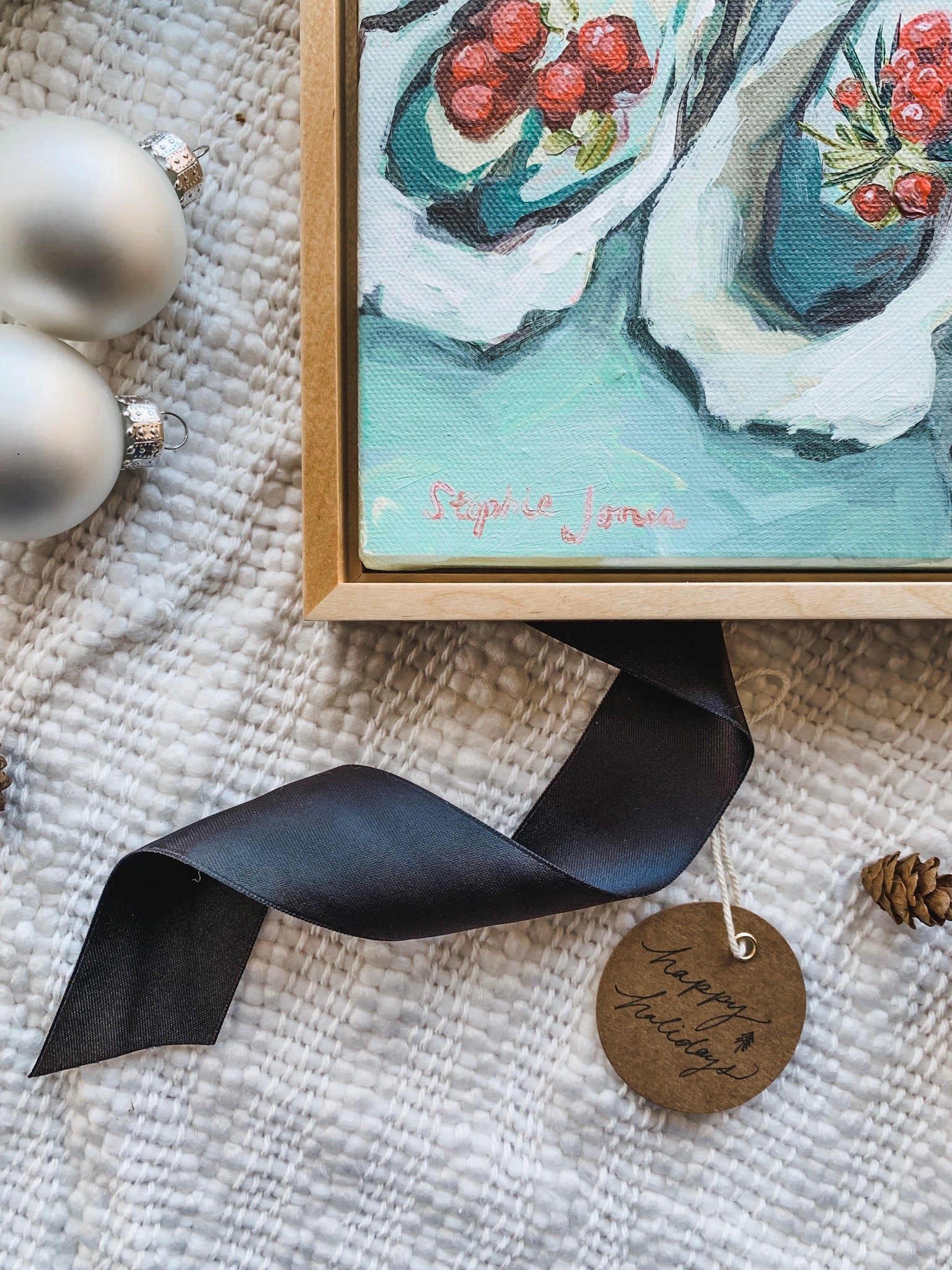 The Cold Sky Shone, Original Painting painting by Virginia Beach Artist Stephie Jones