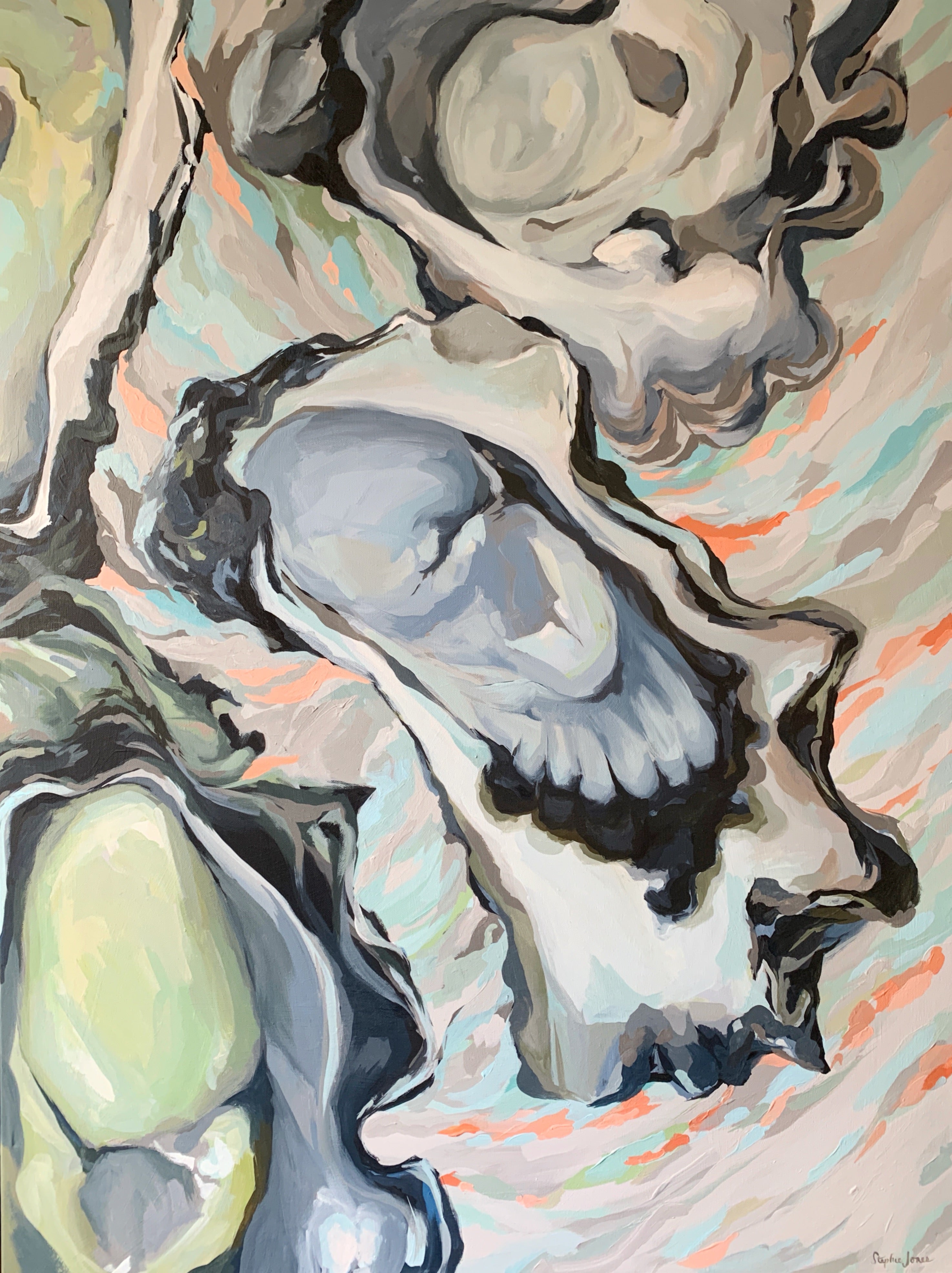 Pretty Girls on Beaches, Original Painting painting by Virginia Beach Artist Stephie Jones