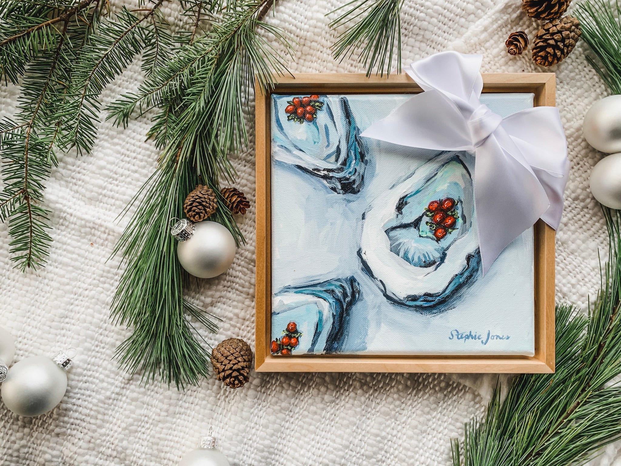 Lips Touching Lips, Original Painting painting by Virginia Beach Artist Stephie Jones