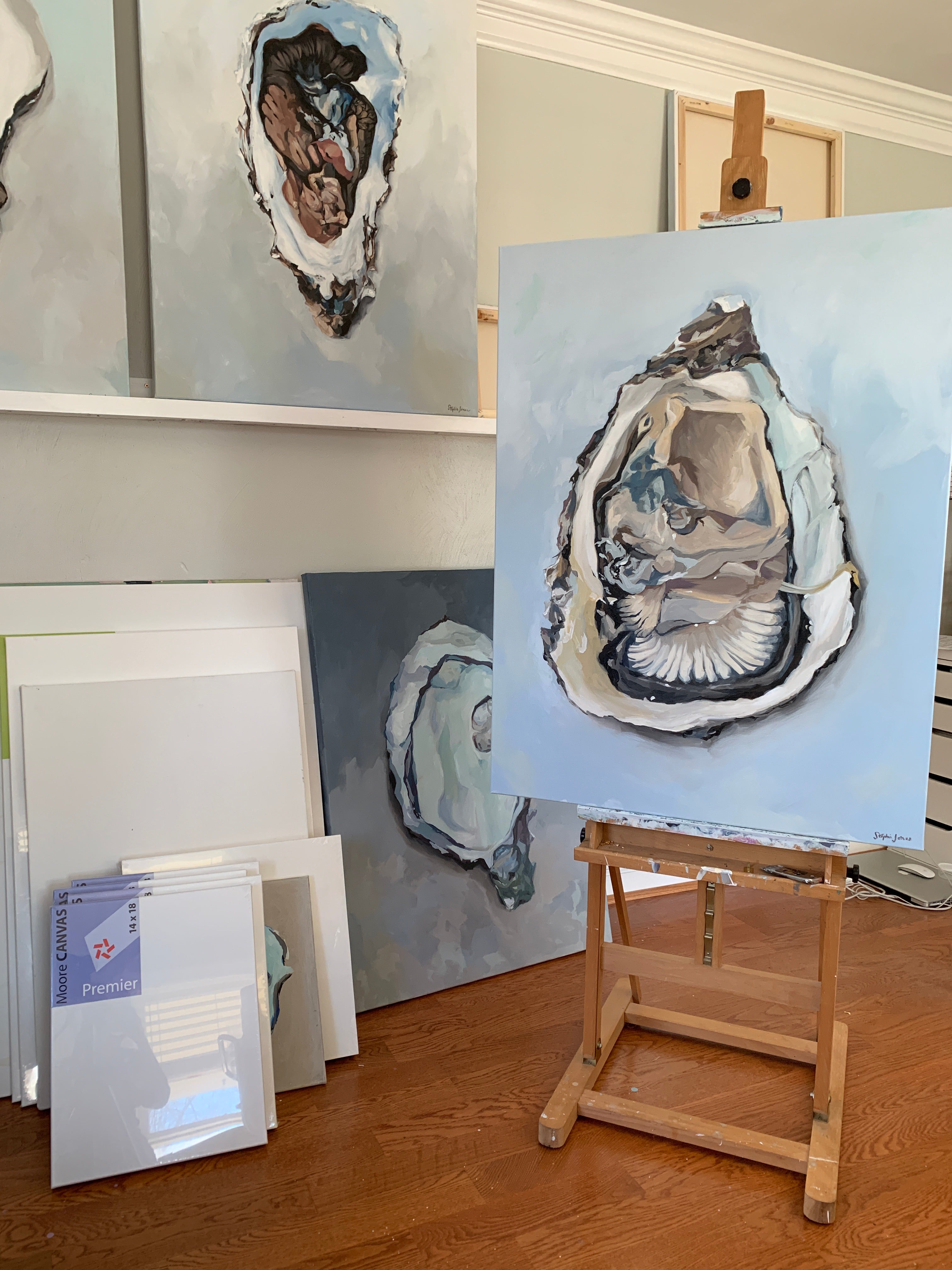 Tranquil Bay, Original Painting painting by Virginia Beach Artist Stephie Jones