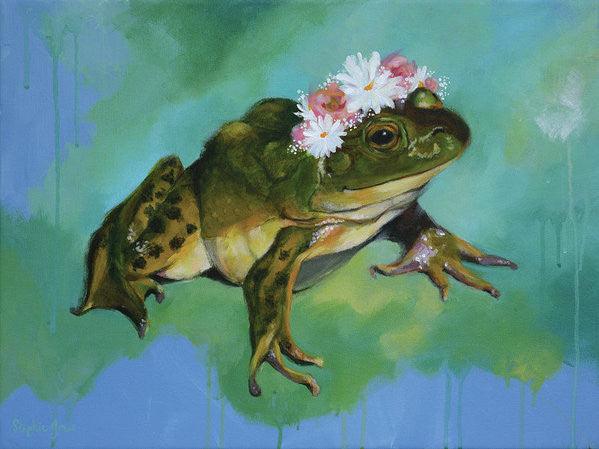 Lily, Print painting by Virginia Beach Artist Stephie Jones