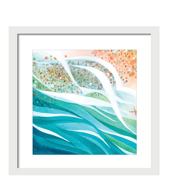 Pebble Dance, Print painting by Virginia Beach Artist Stephie Jones