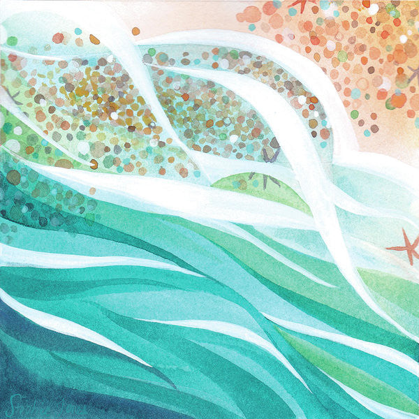 Pebble Dance, Print painting by Virginia Beach Artist Stephie Jones