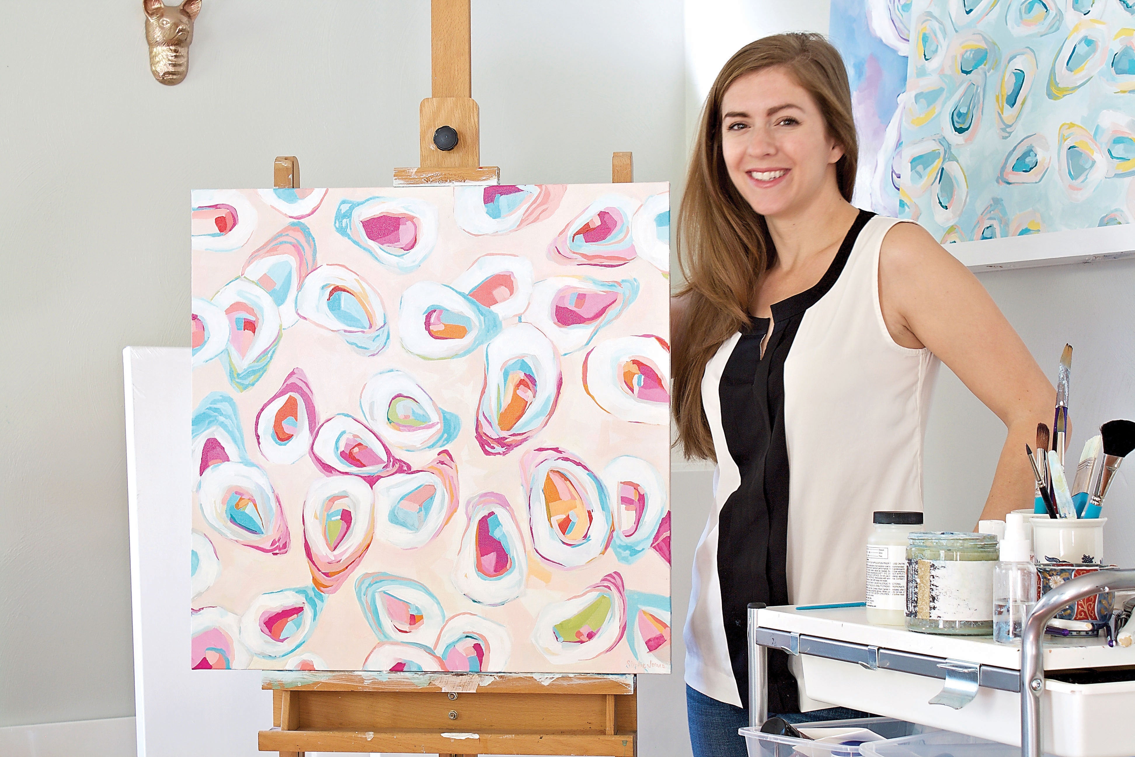 Let Your Love Shine, Original Painting painting by Virginia Beach Artist Stephie Jones