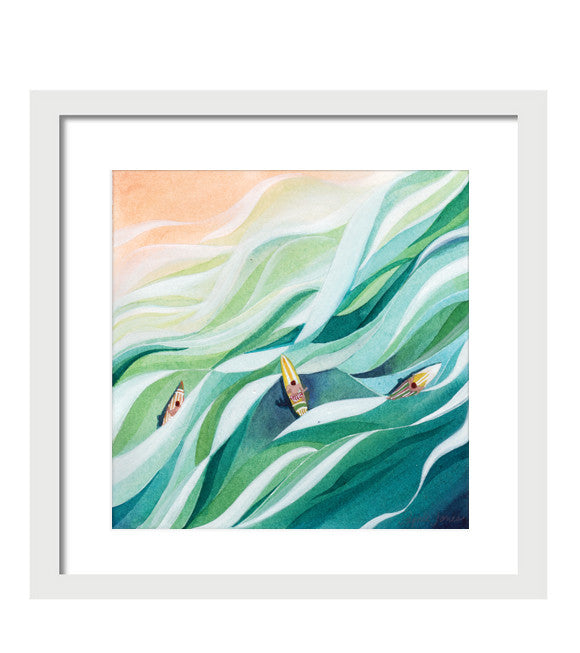 The Swell, Print painting by Virginia Beach Artist Stephie Jones