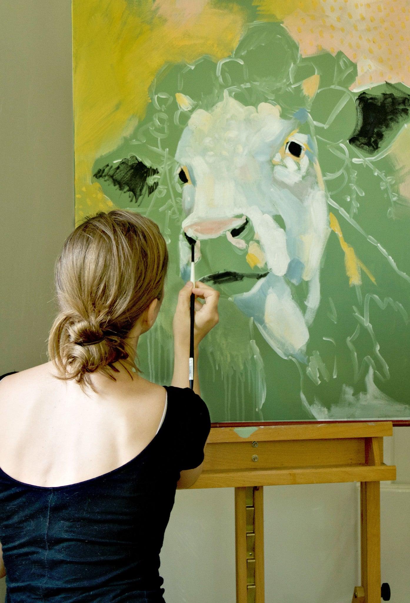 Stephie Jones at work in her studio.