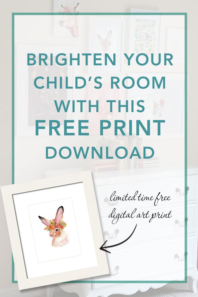 Brighten Your Child's Room: Free Digital Print Download - Stephie Jones Art