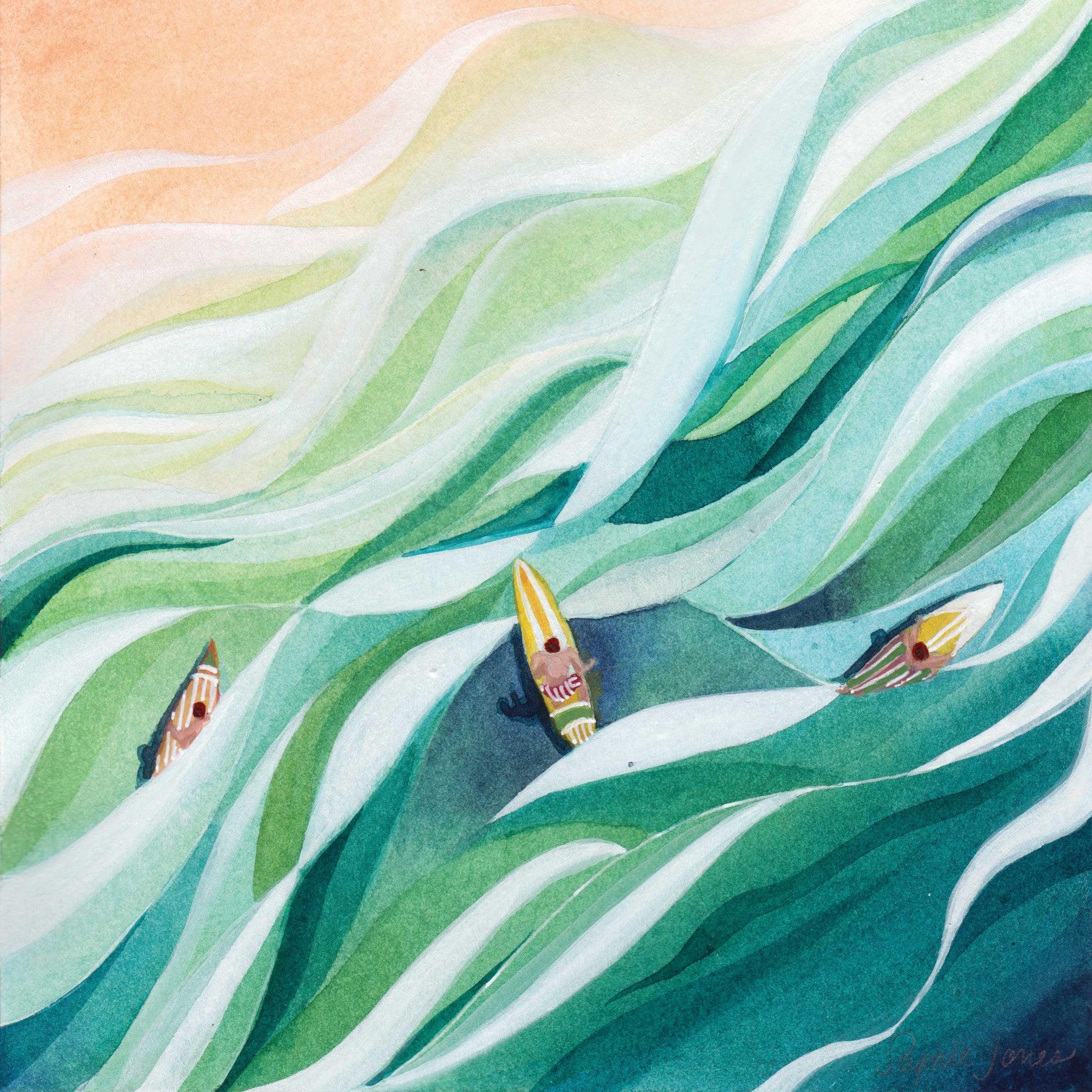 The Swell, Original Painting painting by Virginia Beach Artist Stephie Jones