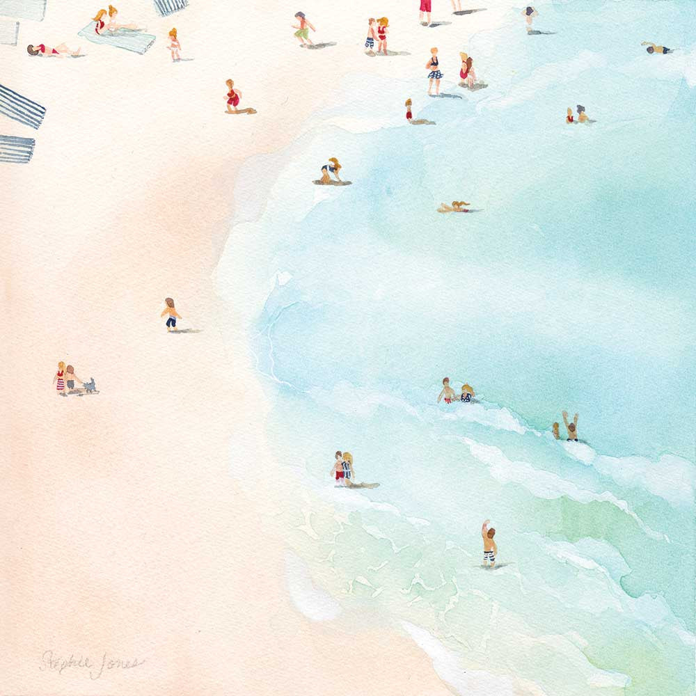 Azul, Digital Print Download painting by Virginia Beach Artist Stephie Jones