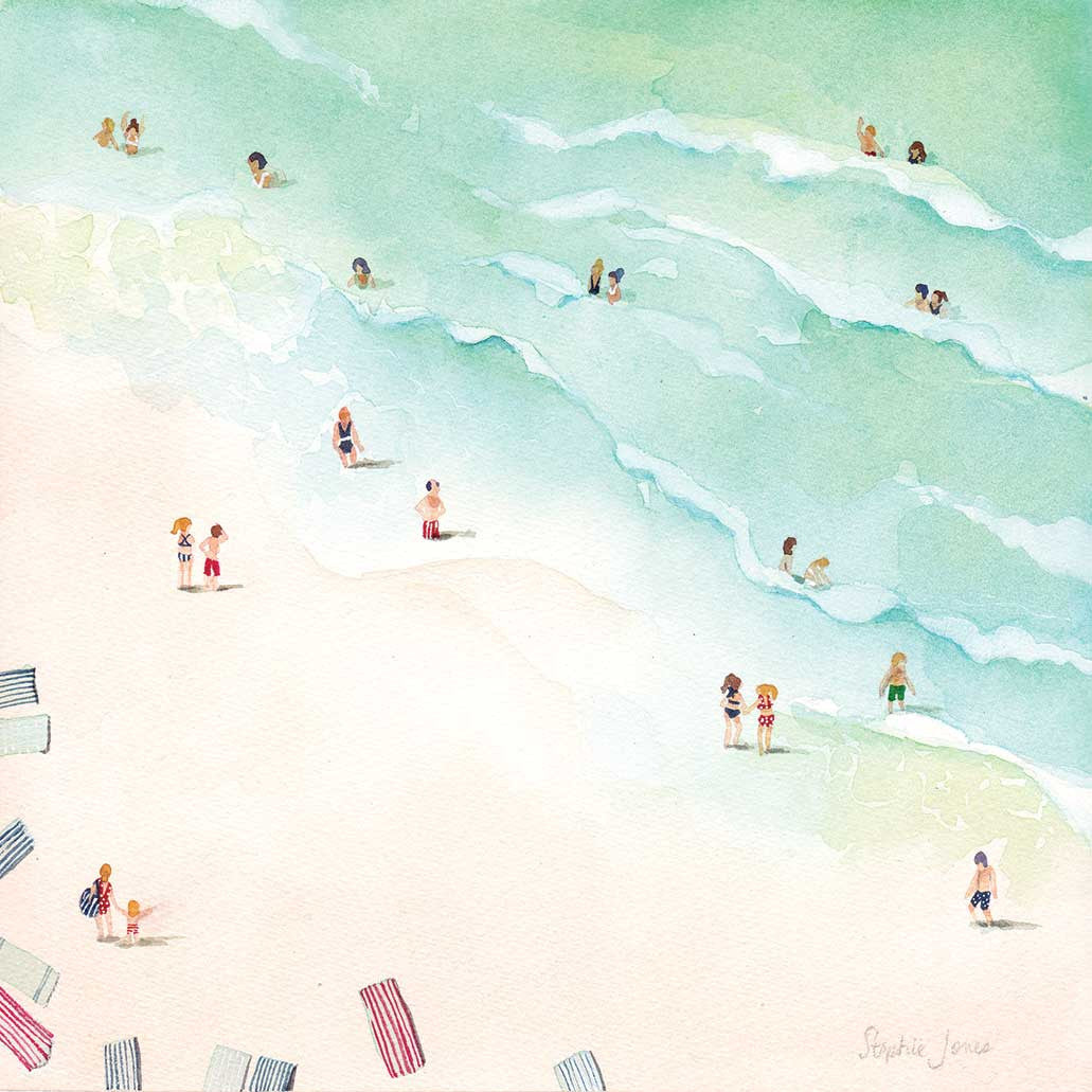 La Playa, Digital Print Download painting by Virginia Beach Artist Stephie Jones