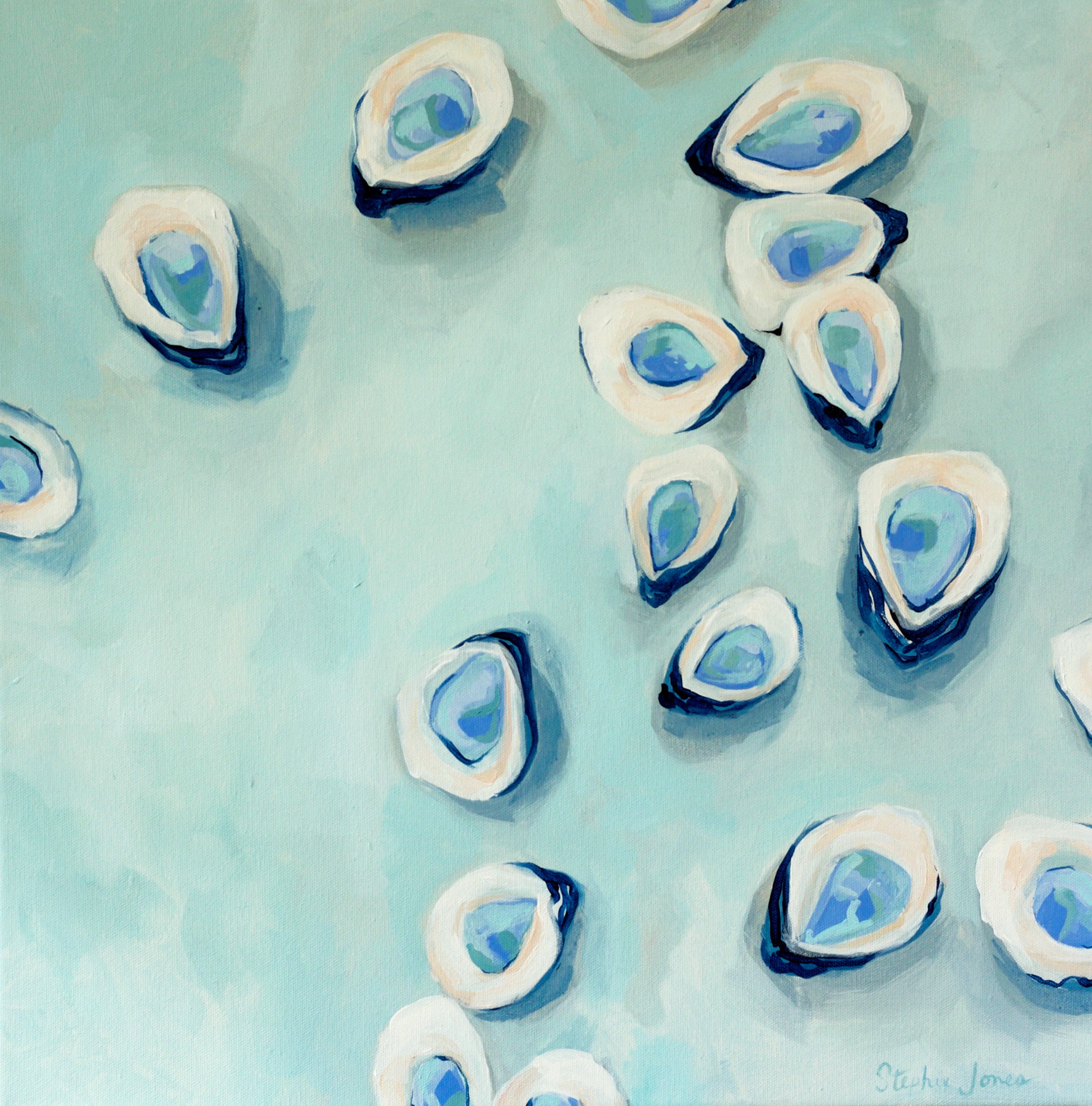 Blue Velvet, Original Painting painting by Virginia Beach Artist Stephie Jones