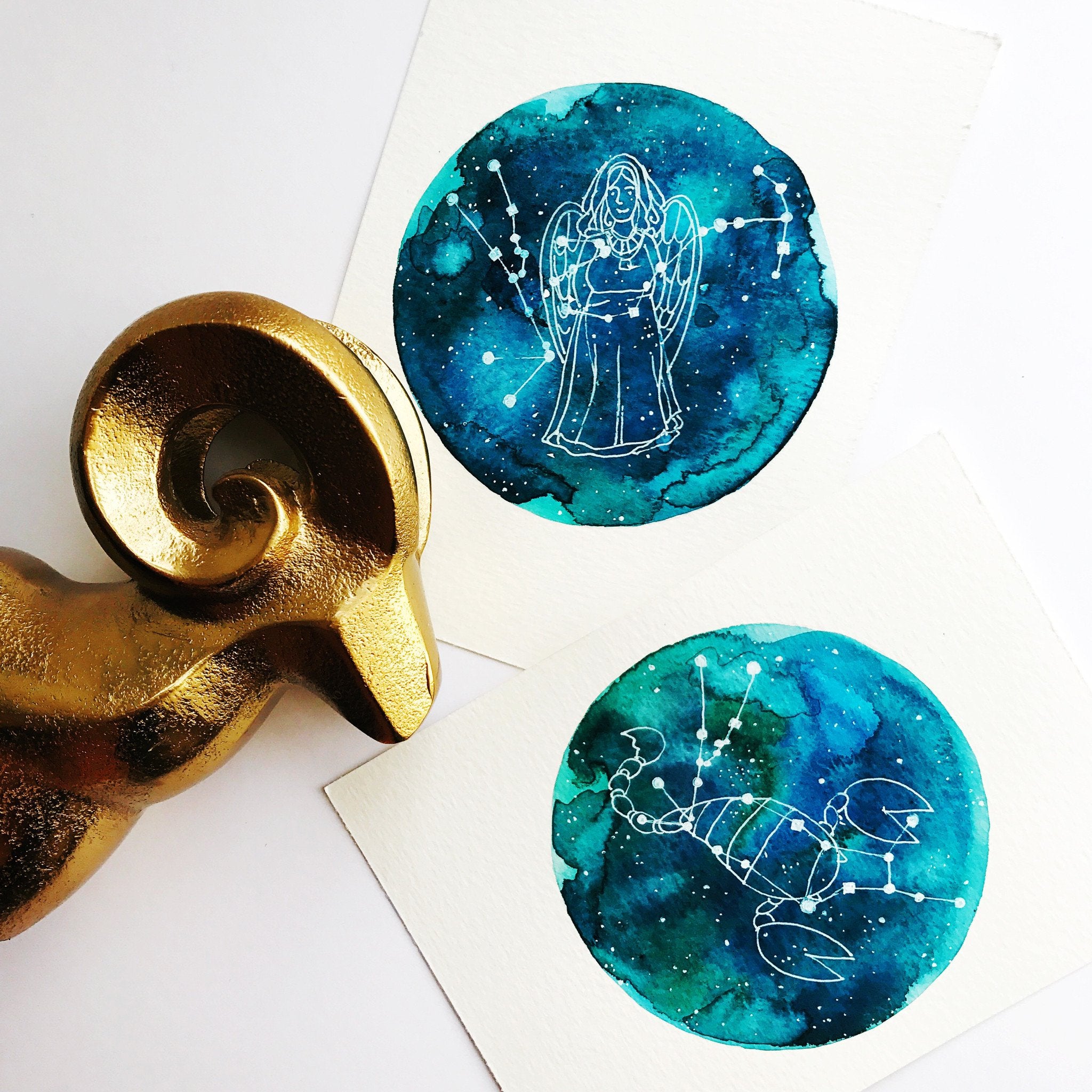 3 Petite Custom Constellation Paintings painting by Virginia Beach Artist Stephie Jones