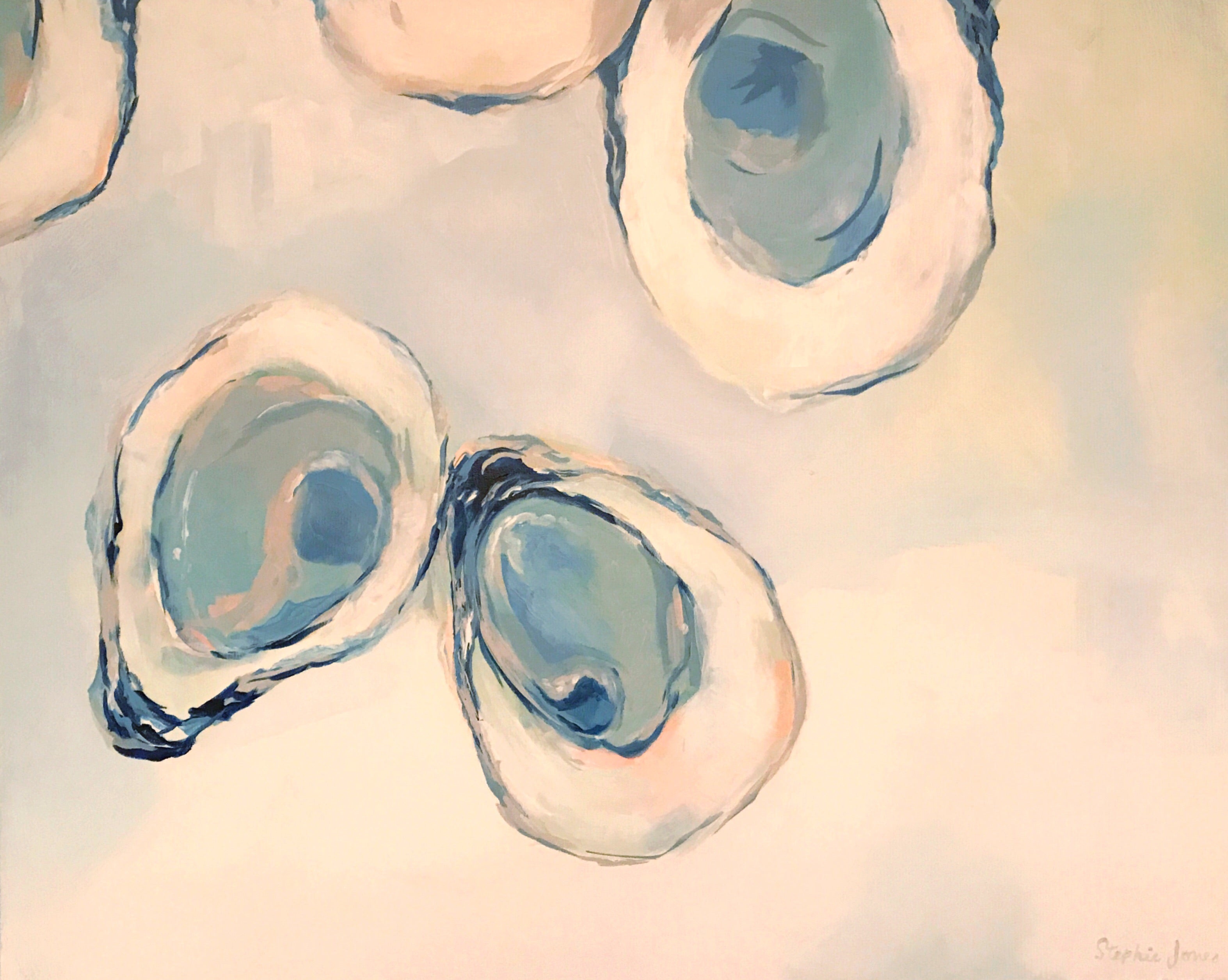 Sea Glass painting by Virginia Beach Artist Stephie Jones