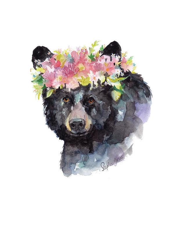 Mama Bear, Print painting by Virginia Beach Artist Stephie Jones